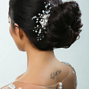 Заколка гребень для волос с декором фото