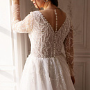 Свадебное платье для полных девушек с рукавами