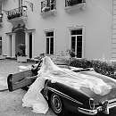 Длинная двухслойная фата с цветами фото