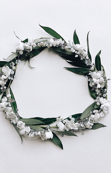 Стильное украшение для свадебной прически фото