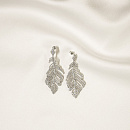 Свадебные серьги с фианитами фото