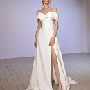 Элегантное свадебное платье с разрезом фото