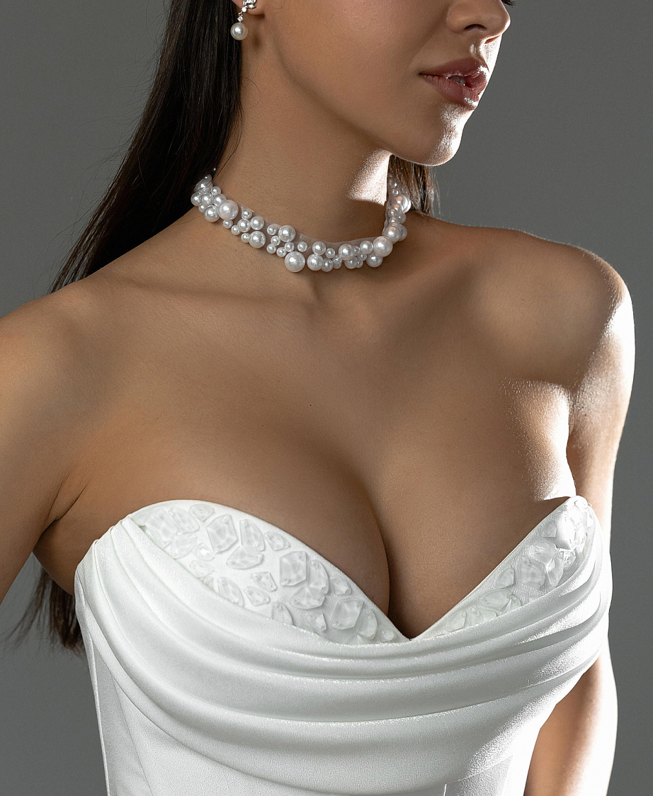 Свадебный комплект из мини юбки и корсета фото