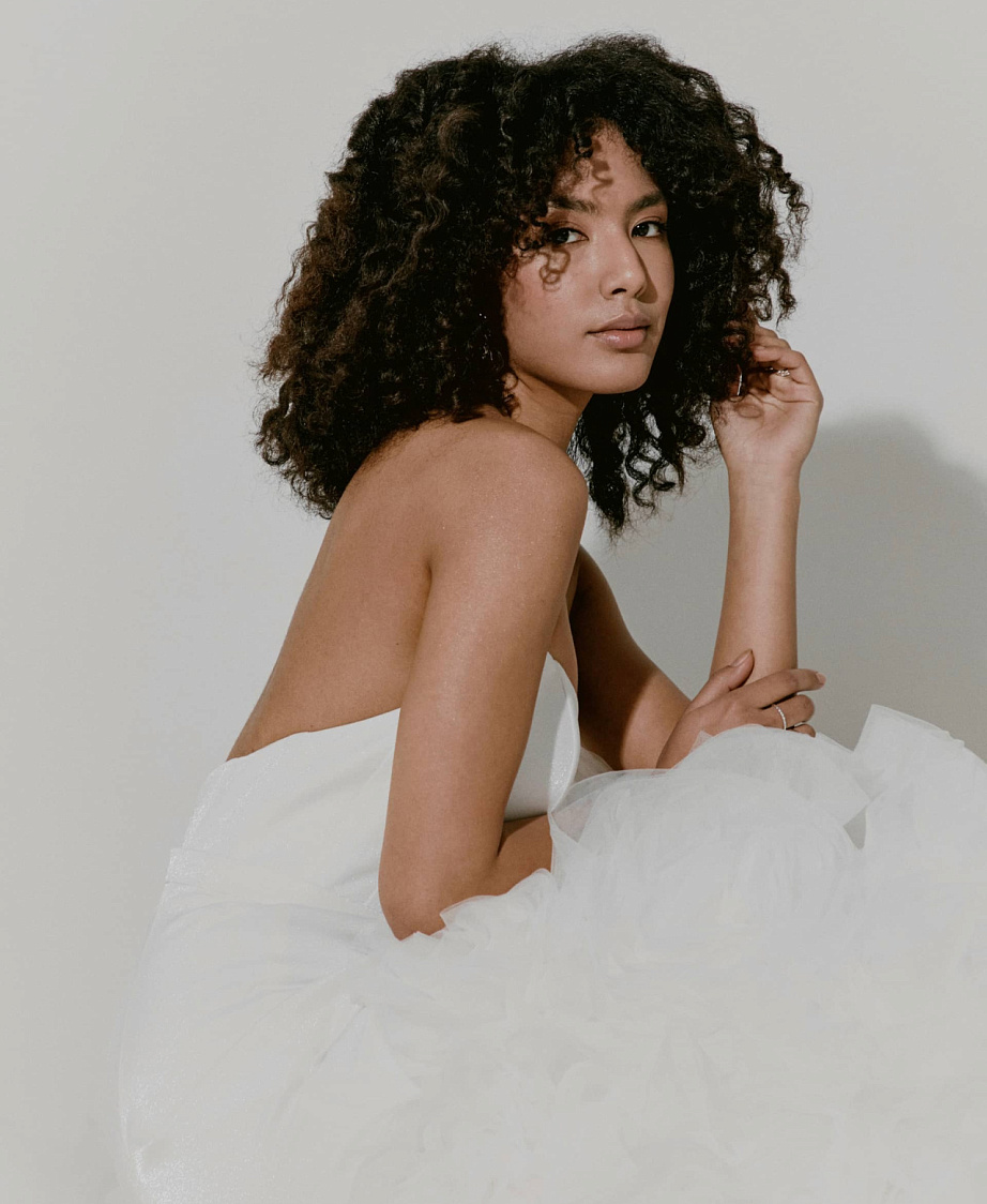 Торжественное свадебное платье из ткани Саншайн фото