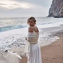 Шерстяная шаль с бахромой