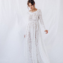 Кружевной пеньюар с рукавами фото