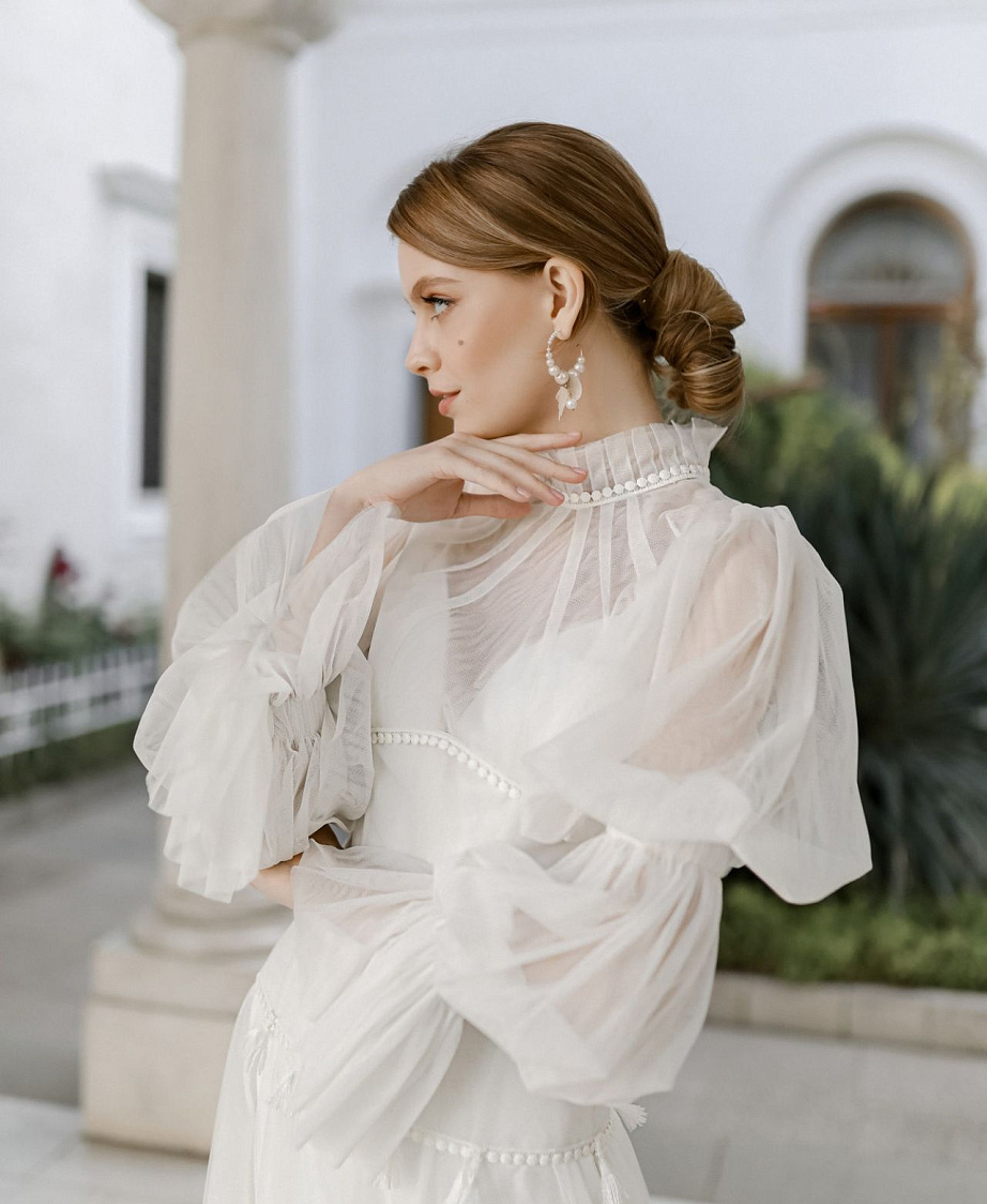 Свадебное платье бохо с длинным рукавом