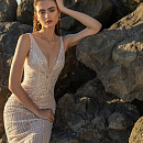 Блестящее кружевное свадебное платье русалка фото