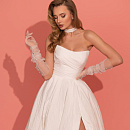 Стильное свадебное платье из тафты фото