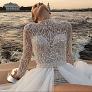 Свадебное платье мини со съемной юбкой фото