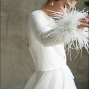 Шерстяной кардиган с перьями