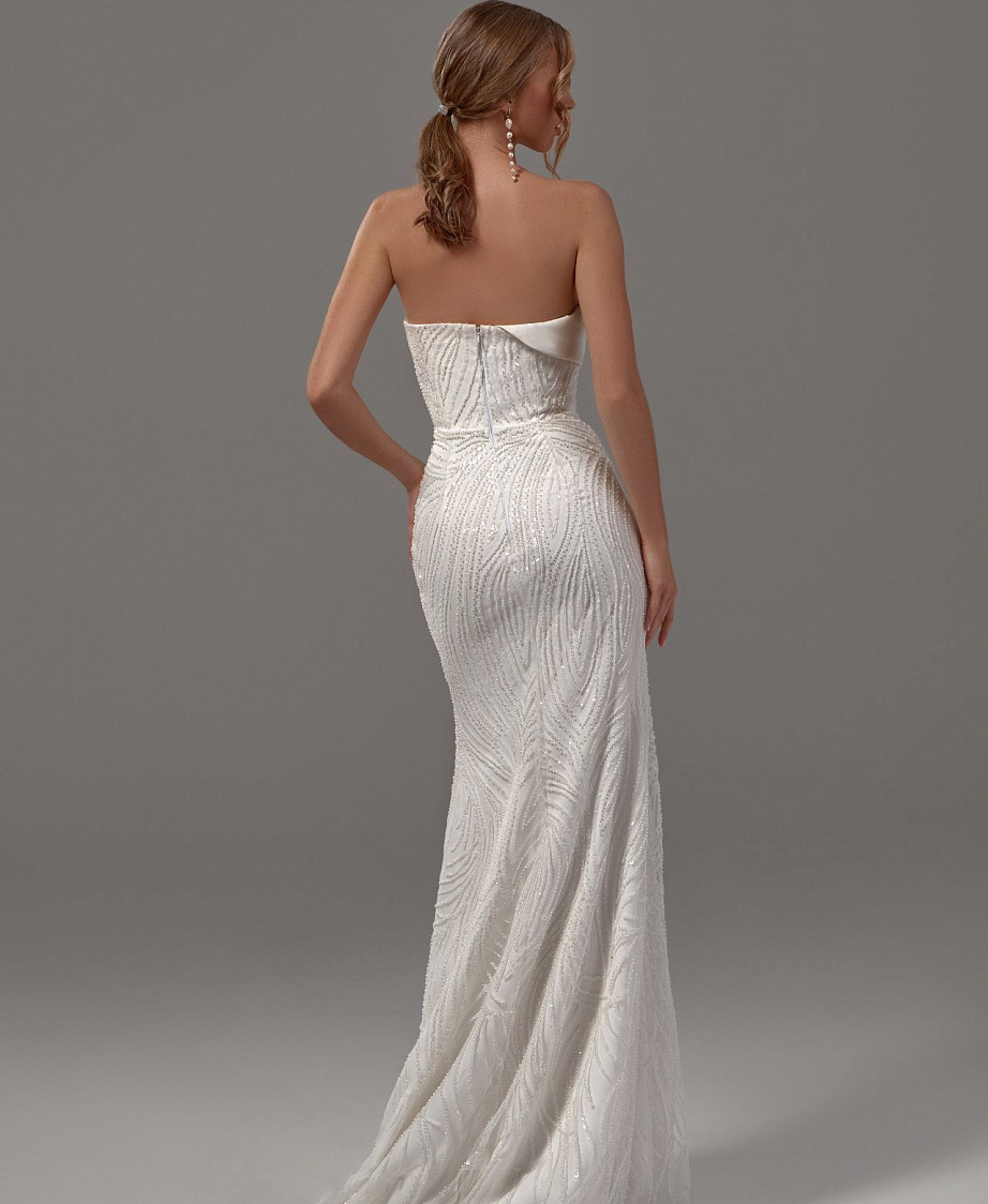 Свадебное платье трансформер с отстегивающейся юбкой фото