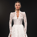 Белое закрытое кружевное платье фото