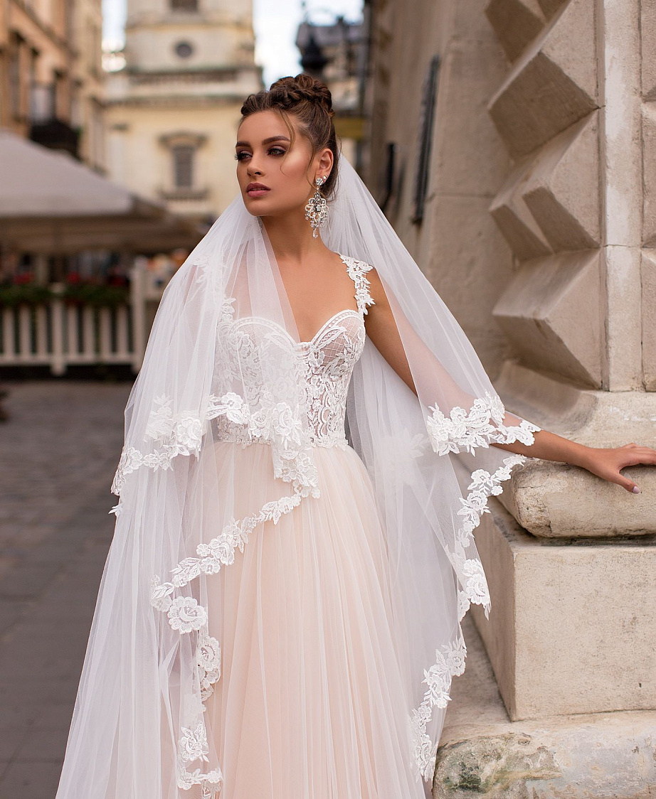 Нежная свадебная фата фото