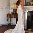 Стильная кружевное свадебное платье рыбка фото