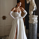 Роскошное сияющее свадебное платье фото