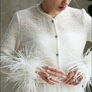 Шерстяной кардиган с перьями