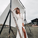 Шерстяной свитер с жемчугом