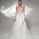 Роскошное платье расшитое крупным жемчугом фото