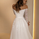 Свадебное платье рыбка в хлопковом кружеве фото