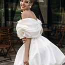 Свадебное платье мини силуэта баллон фото