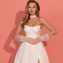 Стильное свадебное платье из тафты фото