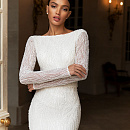 Облегающее свадебное платье с рукавами фото