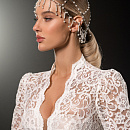 Белое закрытое кружевное платье фото