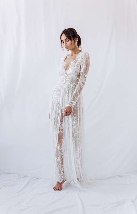 Нежный пеньюар для утра невесты фото