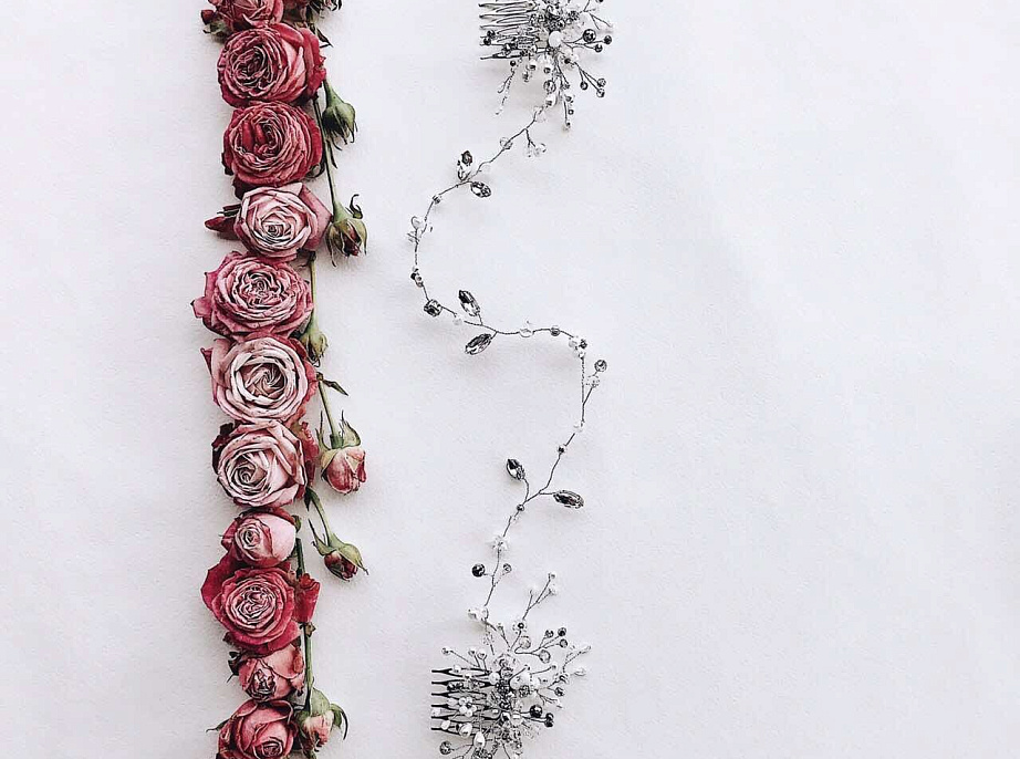 Объёмное украшение в волосы фото