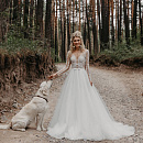 Легкое кружевное свадебное платье фото