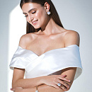 Атласное свадебное платье в стиле принцеса фото