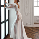 Свадебное платье русалка с прозрачными кружевными вставками фото