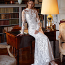 Комплект из кржевной русалки и съемного корсета с притачным шлейфом фото