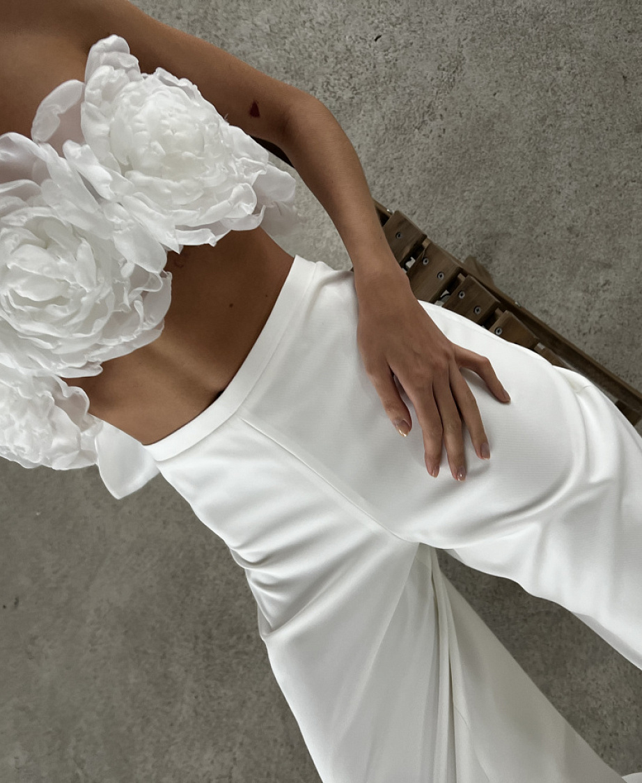 Свадебный топ из цветов фото