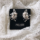 Изящные серьги с жемчугом и кристаллами фото