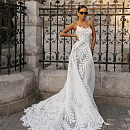 Необычное кружевное свадебное платье фото