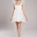 Свадебное платье мини с юбкой фасона баллон фото