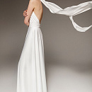 Шифоновое свадебное платье с разрезом фото