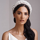 Широкий ободок с жемчугом фото