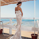 Свадебное платье русалка цвета капучино