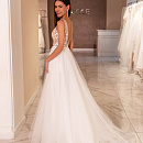 Летнее свадебное платье с v-вырезом фото