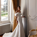 Роскошный комплект из микадо со съемным шлейфом фото