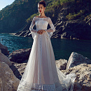 Свадебное платье в рустикальном стиле с рукавами фото