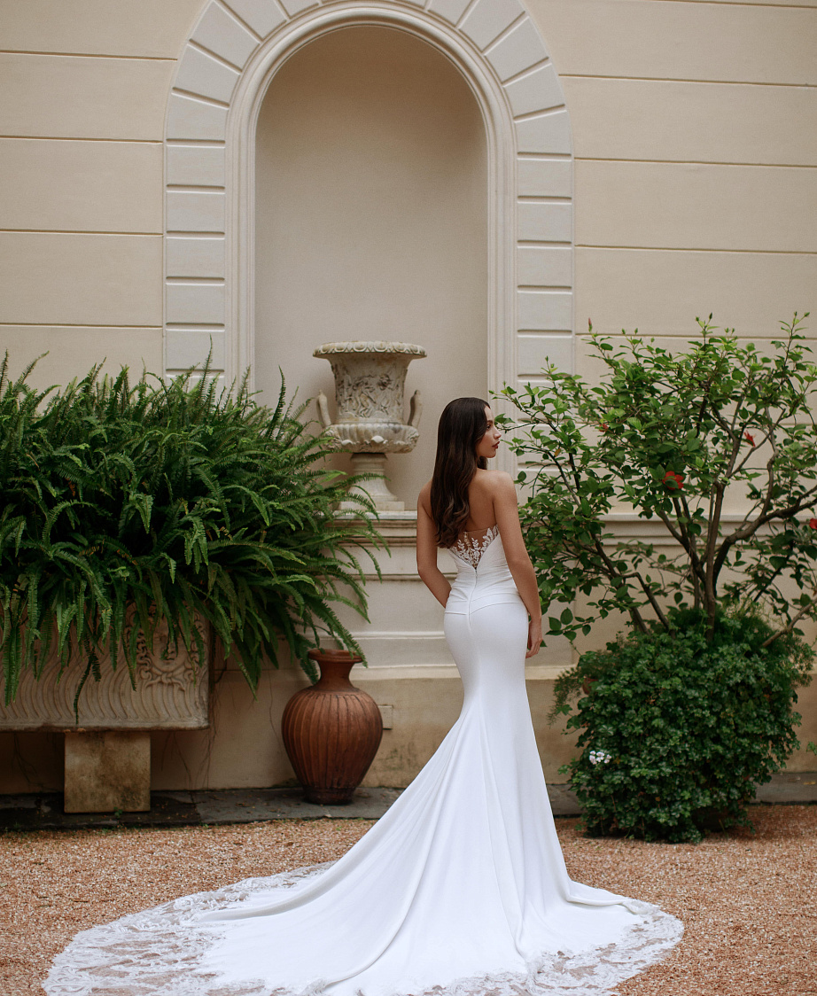 Свадебное платье рыбка со съемным болеро фото