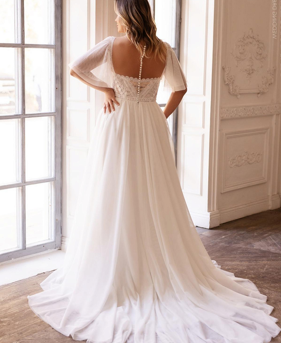 Свадебное платье бохо большого размера