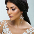 Свадебные серьги с кристаллами фото