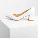 Свадебные туфли на устойчивом невысоком каблуке фото