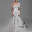 Роскошное свадебное платье на одно плечо фото