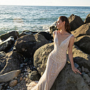 Блестящее кружевное свадебное платье русалка фото